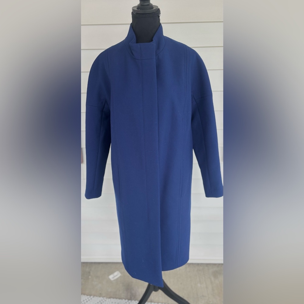 American Airlines by Twin Hill wool-blend topper coat in blue women’s size 4